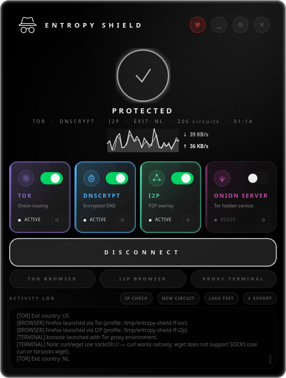 Entropy Shield UI
